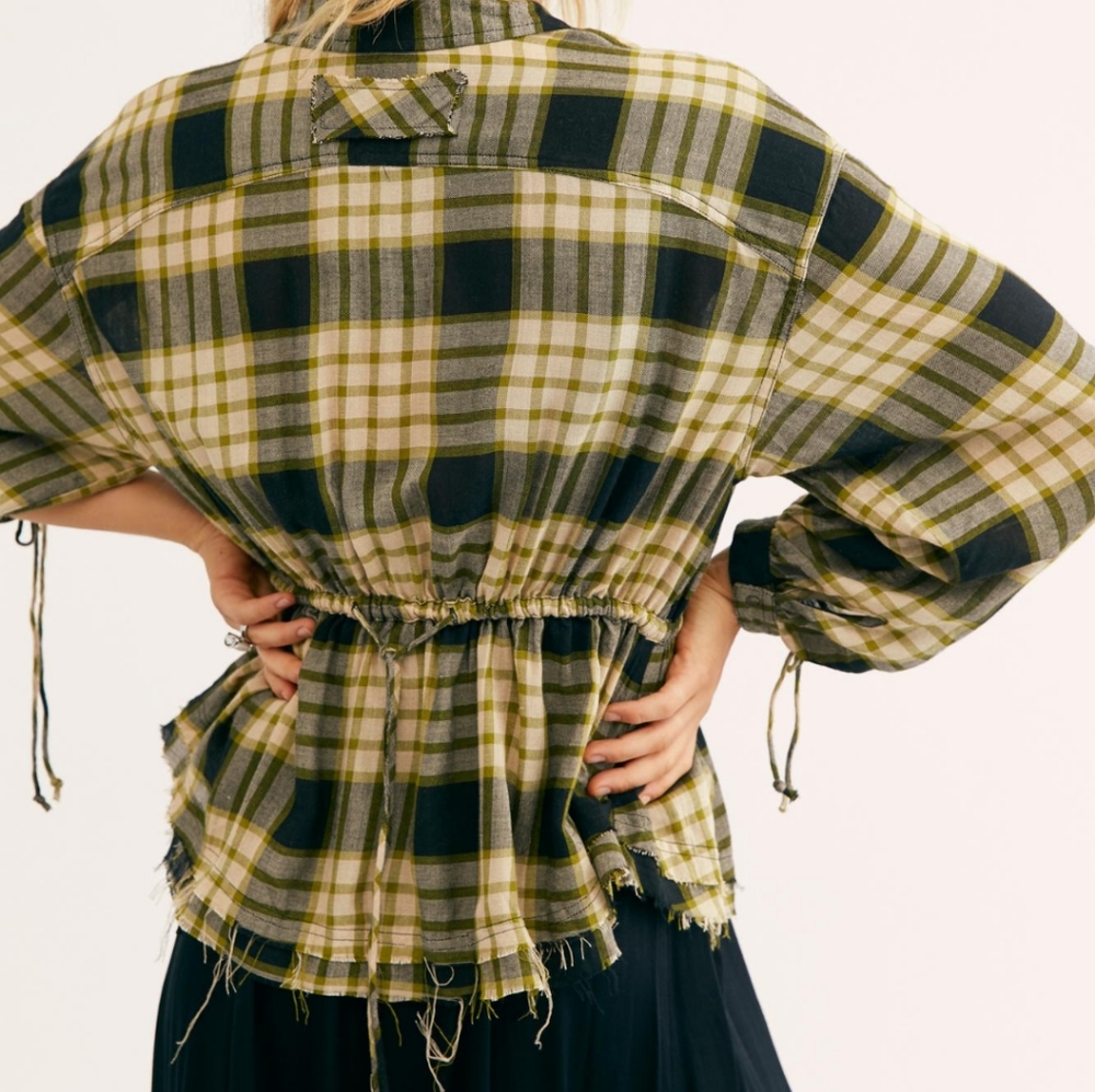 🆕🌿FREE PEOPLE PLAID TOP🌿 - Picture 3 of 4